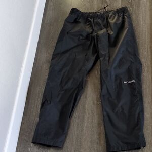 Columbia Black Waterproof Packable Rain Pants